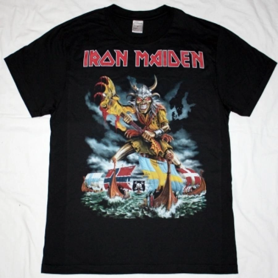 Black Iron Maiden heavy metal T-shirt